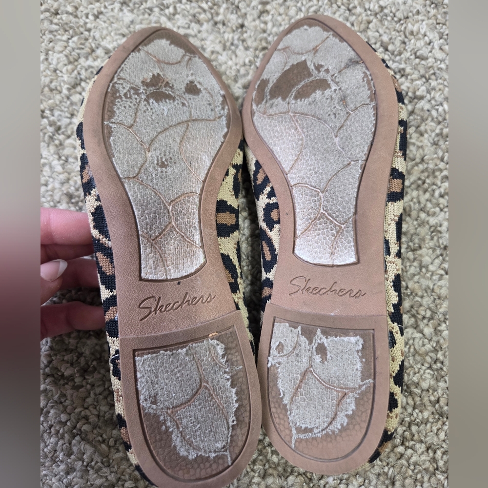 Sketchers Air Cooled Cleo Claw-Some Baklet Flats Cheetah Animal Print Sz 7 - Picture 9 of 11